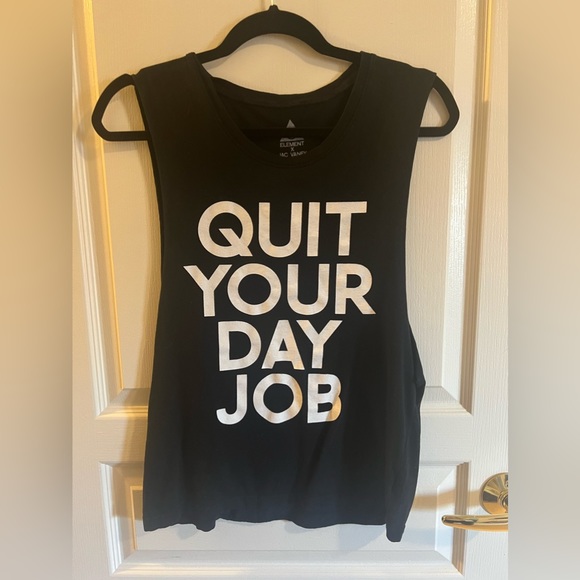 Element Tops - Quit your day job muscle tank - Element x Jac Vanek - size medium